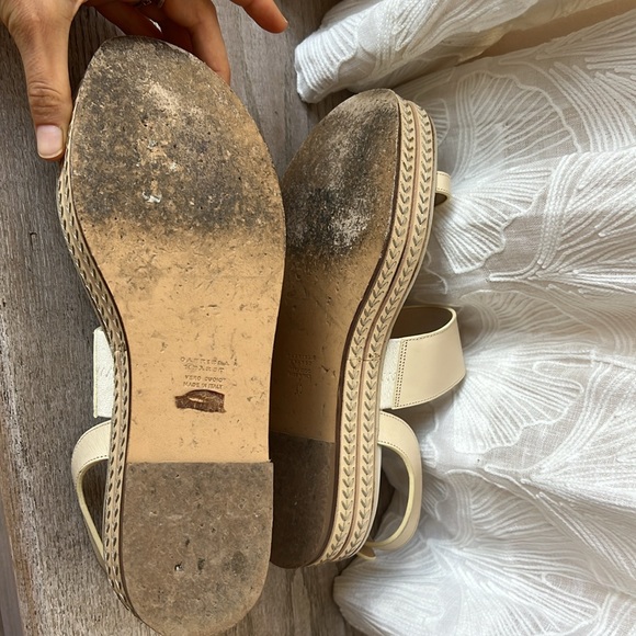 Gabriela Hearst Cream Leather Espadrilles 40 w/ 1.75” heel very good $1000 - Picture 7 of 14